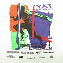 XL/古着 半袖 ビンテージ Tシャツ メンズ 90s YAI 5K RUN 企業広告 大きいサイズ コットン クルーネック 白 ホワイト 23jul24 中古_画像2