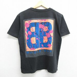 M/古着 ビューグルボーイ 半袖 ビンテージ Tシャツ メンズ 90s ビッグロゴ クルーネック 黒 ブラック 23jun01 中古