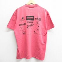 XL/古着 半袖 ビンテージ Tシャツ メンズ 90s トライアスロン 企業広告 クルーネック 赤系 レッド 23jun17 中古_画像2