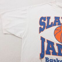 XL/古着 半袖 ビンテージ Tシャツ メンズ 90s バスケットボール SLAMMA JAMMA 大きいサイズ クルーネック 白 ホワイト 23jul27 中古_画像6