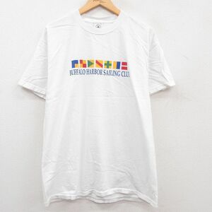 L/古着 半袖 ビンテージ Tシャツ メンズ 00s バッファロー コットン クルーネック 白 ホワイト 23jun08 中古