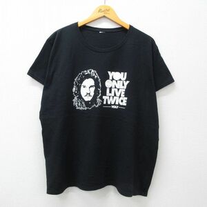 XL/古着 半袖 Tシャツ メンズ LIVE TWICE 大きいサイズ クルーネック 白 ホワイト 23sep06 中古