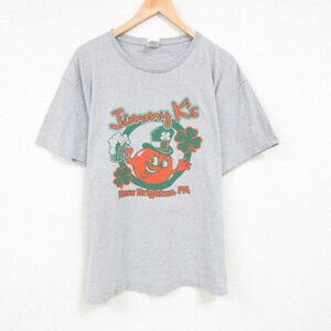 XL/古着 半袖 Tシャツ メンズ ニューブライトン クルーネック グレー 霜降り 23jul24 中古