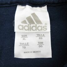 XL/古着 アディダス adidas 長袖 ビンテージ Tシャツ メンズ 00s サッカー 大きいサイズ コットン クルーネック 紺 ネイビー 23apr26_画像5