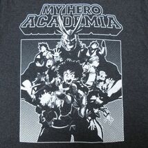 XL/古着 半袖 Tシャツ メンズ アニメ 僕のヒーローアカデミア 緑谷出久 グリーン 切島鋭児郎 オールマイト 大きいサイズ クルーネック_画像2