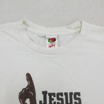 L/古着 半袖 ビンテージ Tシャツ メンズ 00s JESUS セントボナベンチャー大学 コットン クルーネック 白 ホワイト 23jun24 中古_画像3