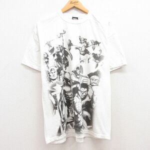 XL/古着 半袖 ビンテージ Tシャツ メンズ 00s マーベル スパイダーマン ハルク ウルヴァリン コットン クルーネック 白 ホワイト 23aug
