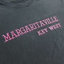 XL/古着 フルーツオブザルーム 半袖 ビンテージ Tシャツ メンズ 80s MARGARITAVILLE 刺繍 コットン クルーネック 黒 ブラック 23aug09_画像2