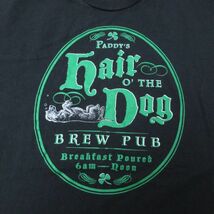 L/古着 半袖 Tシャツ メンズ 犬 クローバー 聖パトリックの休日 コットン クルーネック 黒 ブラック 23aug01 中古_画像2