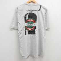 XL/古着 半袖 ビンテージ Tシャツ メンズ 90s スキューバダイビング フィジービター ビール コットン クルーネック 薄グレー 霜降り 23_画像2