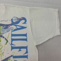 L/古着 半袖 ビンテージ Tシャツ メンズ 90s 魚 イカリ コットン クルーネック 白 ホワイト 23aug09 中古_画像7