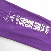 L/古着 半袖 ビンテージ Tシャツ メンズ 90s YMCA コットン クルーネック 紫 パープル 23jul01 中古_画像3