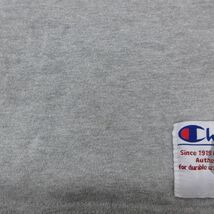 L/古着 チャンピオン champion 長袖 ビンテージ フットボール Tシャツ メンズ 00s 無地 ツートンカラー Vネック グレー 霜降り他 23jul_画像9