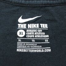 XL/古着 ナイキ NIKE 半袖 ブランド Tシャツ メンズ ビッグロゴ 大きいサイズ クルーネック 黒 ブラック 23sep07 中古_画像3