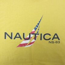 XL/古着 ノーティカ NAUTICA 半袖 ブランド Tシャツ メンズ ビッグロゴ 大きいサイズ コットン クルーネック 濃黄 イエロー 23jun09 中_画像2