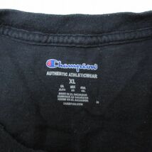 XL/古着 チャンピオン Champion 半袖 ブランド Tシャツ メンズ ビッグロゴ クルーネック 黒 ブラック 23jul26 中古_画像3