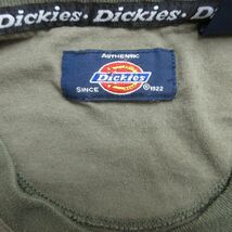 XL/古着 ディッキーズ Dickies 半袖 ブランド Tシャツ メンズ 無地 マルチカラー Vネック 緑 グリーン リンガー他 23aug16 中古_画像2