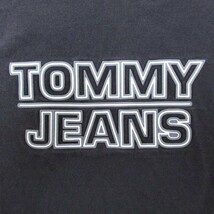 XL/古着 トミーヒルフィガー TOMMY HILFIGER 半袖 ブランド Tシャツ メンズ ビックロゴ 大きいサイズ コットン クルーネック 黒 ブラッ_画像2