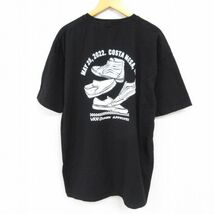 XL/古着 バンズ VANS 半袖 ブランド Tシャツ メンズ コスタメサ スニーカー 大きいサイズ コットン クルーネック 黒 ブラック 23aug19_画像1