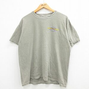 XL/古着 半袖 ビンテージ Tシャツ メンズ 00s ONO コットン クルーネック ベージュ カーキ 23mar14 中古