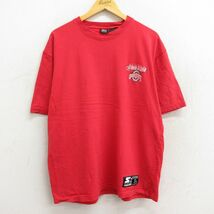 XL/古着 スターター 半袖 ビンテージ Tシャツ メンズ 00s オハイオ 大きいサイズ コットン クルーネック 赤 レッド 23jun07 中古_画像1