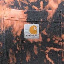 XL/古着 カーハート Carhartt 半袖 ブランド Tシャツ メンズ ワンポイントロゴ 胸ポケット付き 大きいサイズ コットン クルーネック 黒_画像3