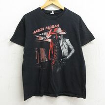 L/古着 半袖 ロック バンド Tシャツ メンズ ジェイソンアルディーン コットン クルーネック 黒 ブラック 23may17 中古_画像1