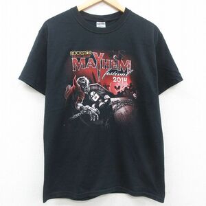 L/古着 半袖 ロック バンド Tシャツ メンズ アヴェンジドセヴンフォールド アベンジドセブンフォールド コーン MAYHEM フェスティバル