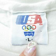 M/古着 リーバイス Levis ビンテージ ノースリーブ Tシャツ メンズ 80s オリンピック 自転車 クルーネック 白 ホワイト spe 22jun15 中_画像4