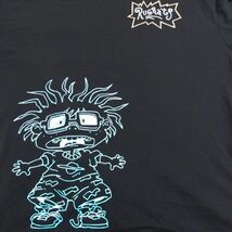 XL/古着 半袖 Tシャツ メンズ アニメ ニコロデオン ラグラッツ チャッキー レプター 大きいサイズ コットン クルーネック 黒 ブラック_画像3