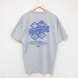 L/古着 半袖 Tシャツ メンズ コロナ 酒 スポーツ クルーネック グレー 霜降り 23jun03 中古