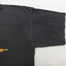 XL/古着 半袖 ビンテージ Tシャツ メンズ 00s 火 WRFC 大きいサイズ コットン クルーネック 黒 ブラック 23jul01 中古_画像9