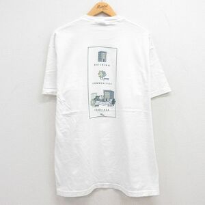 L/古着 ヘインズ 半袖 ビンテージ Tシャツ メンズ 00s ビル コットン クルーネック 白 ホワイト 23jul19 中古