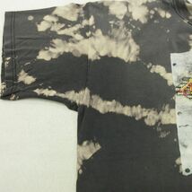 XL/古着 半袖 ビンテージ Tシャツ メンズ 00s 色鉛筆 大きいサイズ コットン クルーネック 黒他 ブラック ブリーチ加工 23jul19 中古_画像9