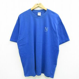 XL/古着 半袖 ビンテージ Tシャツ メンズ 00s ENVY コットン クルーネック 青 ブルー 23jul17 中古