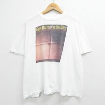 XL/古着 半袖 ビンテージ Tシャツ メンズ 90s NFL GIVE BALTIMORE THE BALL 大きいサイズ クルーネック 白 ホワイト アメフト スーパー_画像1