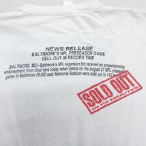 XL/古着 半袖 ビンテージ Tシャツ メンズ 90s NFL GIVE BALTIMORE THE BALL 大きいサイズ クルーネック 白 ホワイト アメフト スーパー_画像4