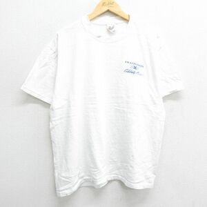 XL/古着 ヘインズ 半袖 ビンテージ Tシャツ メンズ 00s セレブリティクルーズ コットン クルーネック 白 ホワイト 23jul29 中古