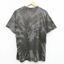 L/古着 半袖 ビンテージ Tシャツ メンズ 90s OLDE 50 クルーネック 黒他 ブラック ブリーチ加工 23aug02 中古_画像2