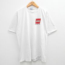 XL/古着 半袖 ビンテージ Tシャツ メンズ 90s レゴ ボランティア コットン クルーネック 白 ホワイト spe 23aug04 中古_画像1