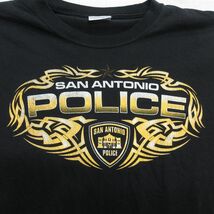 XL/古着 ヘインズ 半袖 ビンテージ Tシャツ メンズ 00s サンアントニオ ポリス 警察 大きいサイズ クルーネック 黒 ブラック 23mar14_画像2