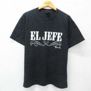 L/古着 半袖 ビンテージ Tシャツ メンズ 00s ELJEFE エルエフェ コットン クルーネック 黒 ブラック 23apr20 中古