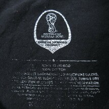 L/古着 半袖 Tシャツ メンズ メキシコ ロシア FIFAワールドカップ クルーネック 黒 ブラック 23jul29 中古_画像4