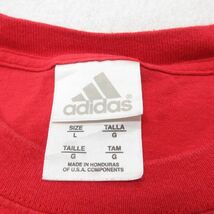 XL/古着 アディダス adidas 半袖 ビンテージ Tシャツ メンズ 00s サッカー 大きいサイズ コットン クルーネック 赤 レッド 23may23 中_画像6