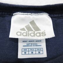 M/古着 アディダス adidas 半袖 ビンテージ Tシャツ メンズ 00s MLB ボストンレッドソックス コットン クルーネック 紺 ネイビー メジ_画像4