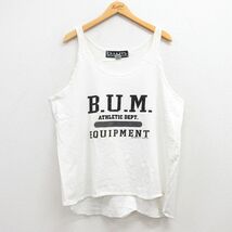 XL/古着 ビンテージ タンクトップ メンズ 90s b.u.m. エキップメント コットン クルーネック 白 ホワイト 23jun08 中古_画像1