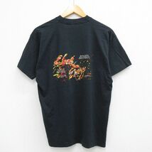 L/古着 半袖 ビンテージ Tシャツ メンズ 80s バッファローステート ダンスデザイン クルーネック 黒 ブラック 23may17 中古_画像1