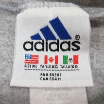 XL/古着 アディダス adidas ビンテージ ノースリーブ Tシャツ メンズ 90s ワンポイントロゴ 大きいサイズ ロング丈 コットン クルーネ_画像3