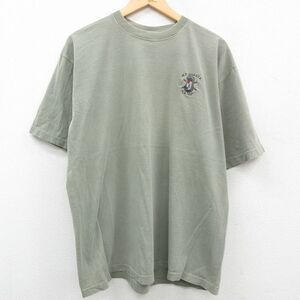 XL/古着 半袖 ビンテージ Tシャツ メンズ 00s MT SHASTA 大きいサイズ コットン クルーネック 薄緑 グリーン 23jun22 中古
