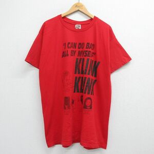XL/古着 半袖 ビンテージ Tシャツ メンズ 00s KLINK Tyga コットン クルーネック 赤 レッド 23apr07 中古